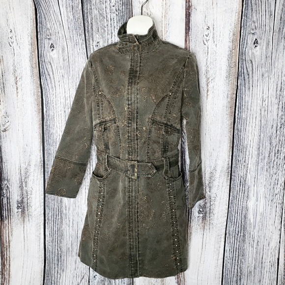 Seta Max Distressed Boling Embellished Jacket - Picture 1 of 16